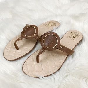 Vince Camuto VP - Braida Brown Logo Sandal
